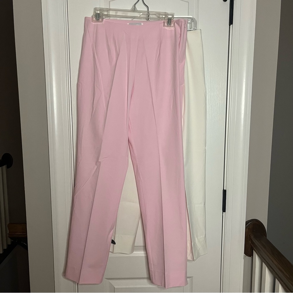 BUY ONE GET ONE FREE! NWOT Charlotte Kellogg Palm Beach pink white pants size 10